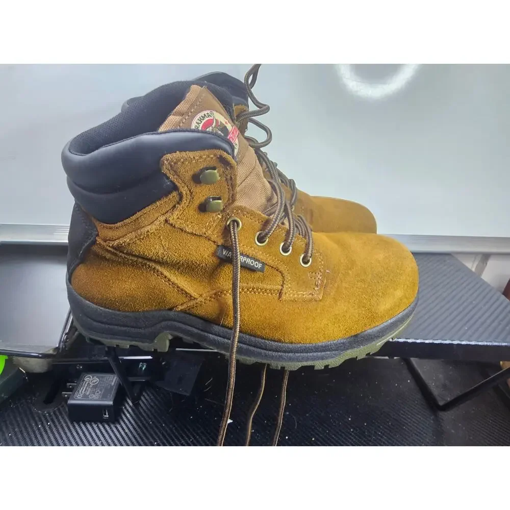 Brahma Boots Womens 7.5 Brown WMBR0442000 Leather Steel Toe Lace Up Work Wear